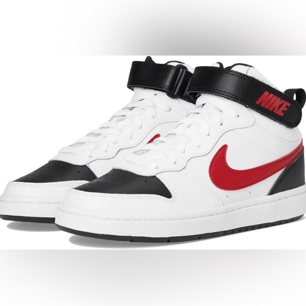Nike youth Red Black Mid-Top Sneakers